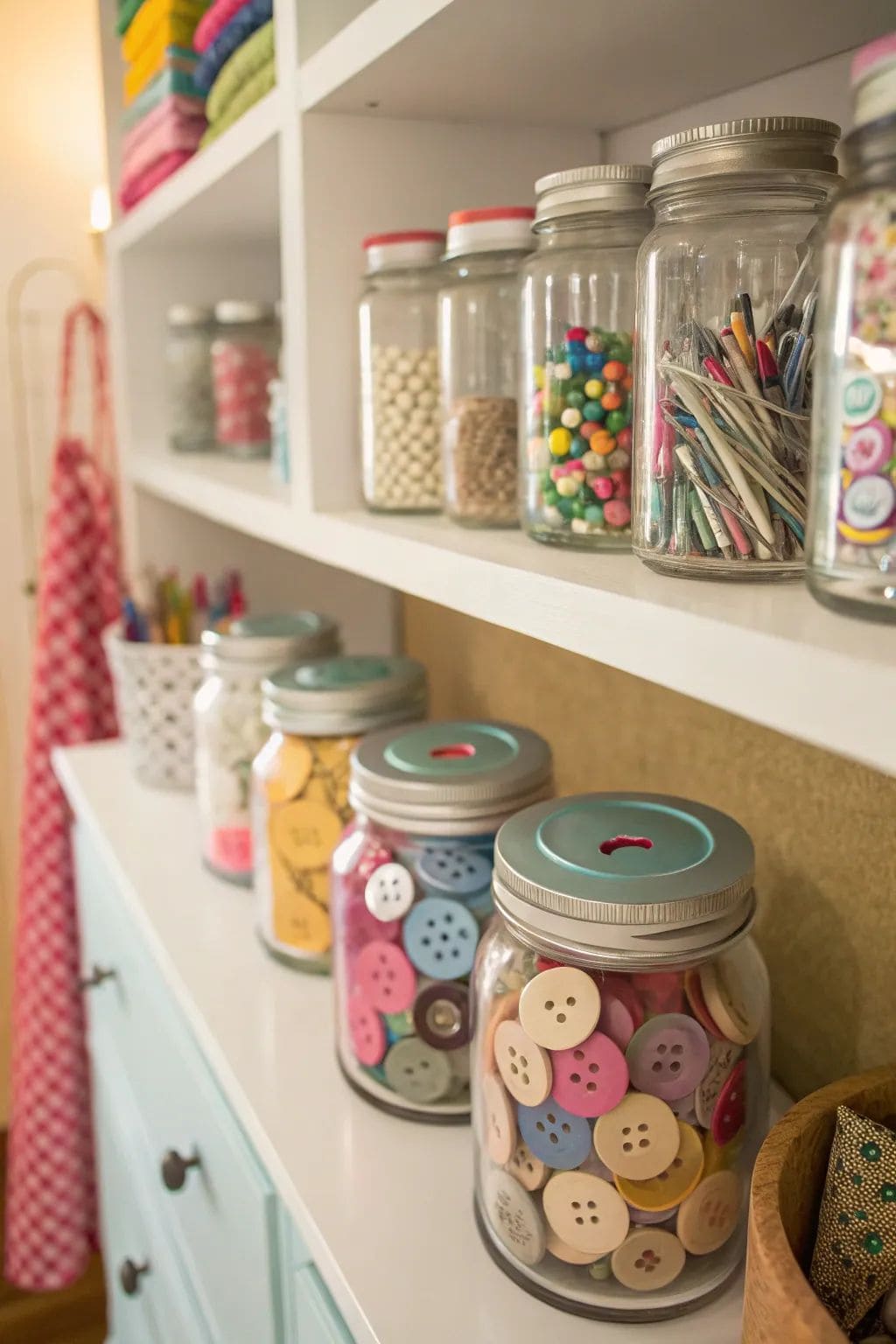 Mason Jar Craft Supply Organizer