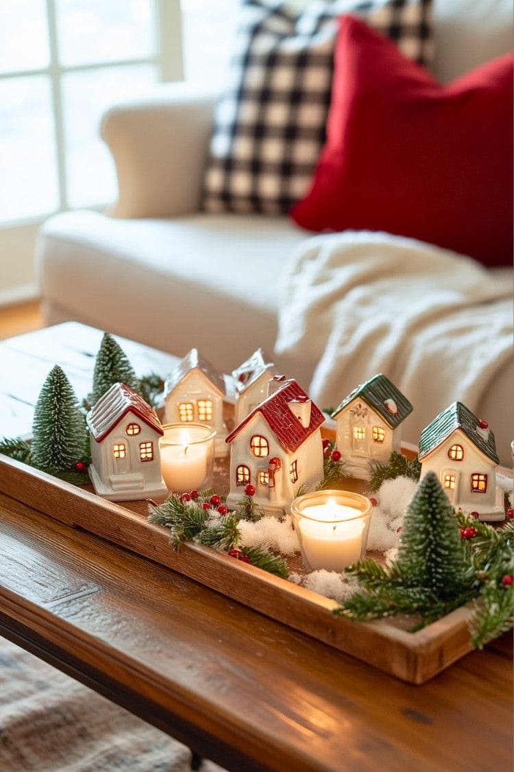 Miniature Village Glow Centerpiece