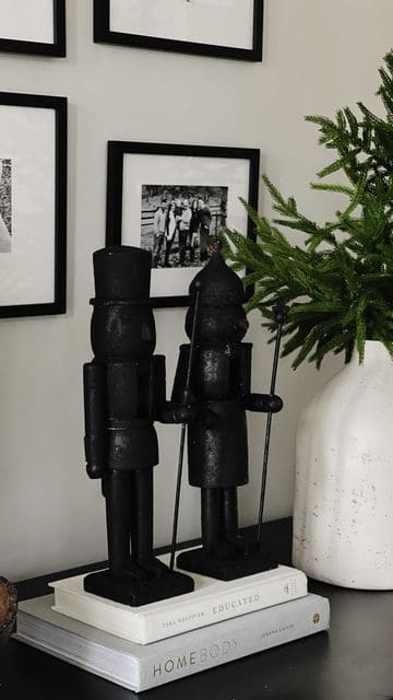 Minimalist Black Nutcracker Display