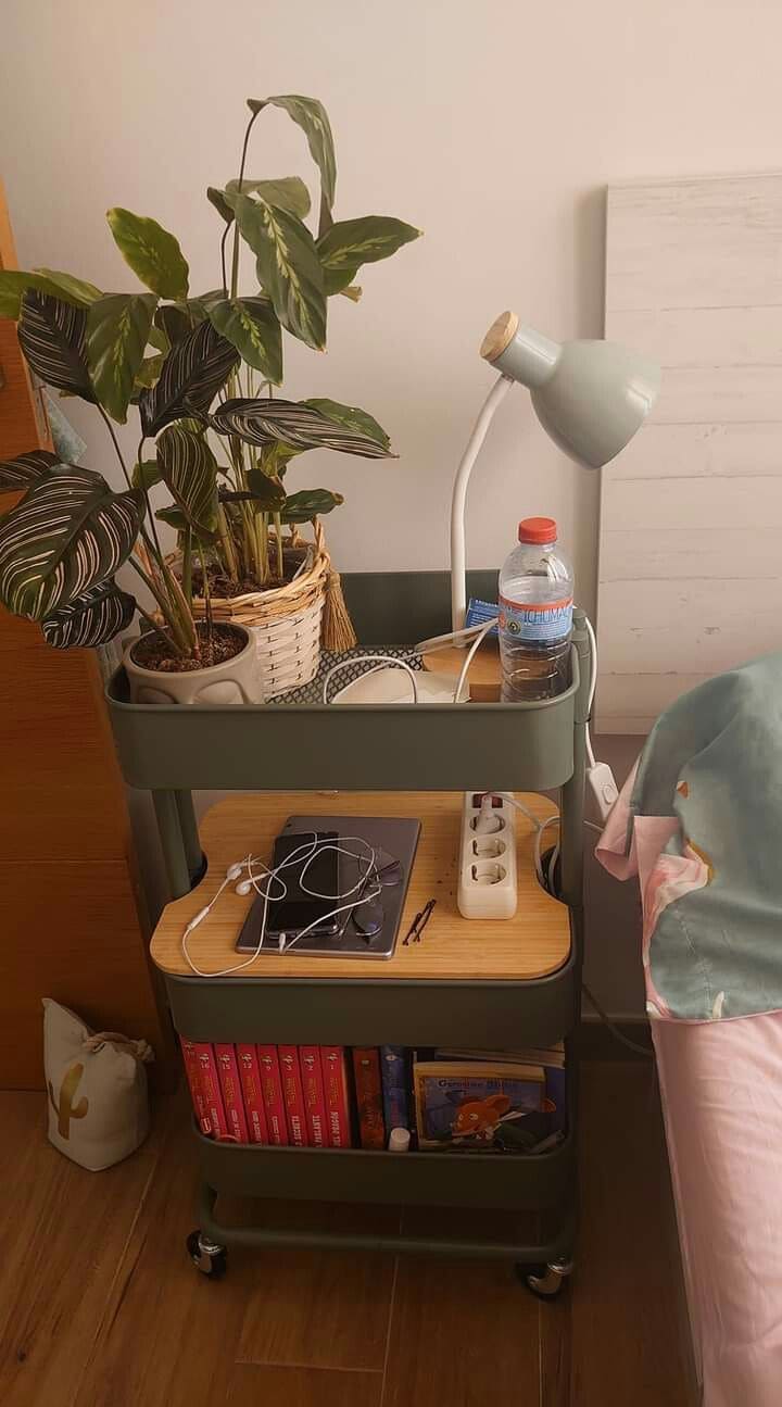 Mobile Cart Nightstand Station
