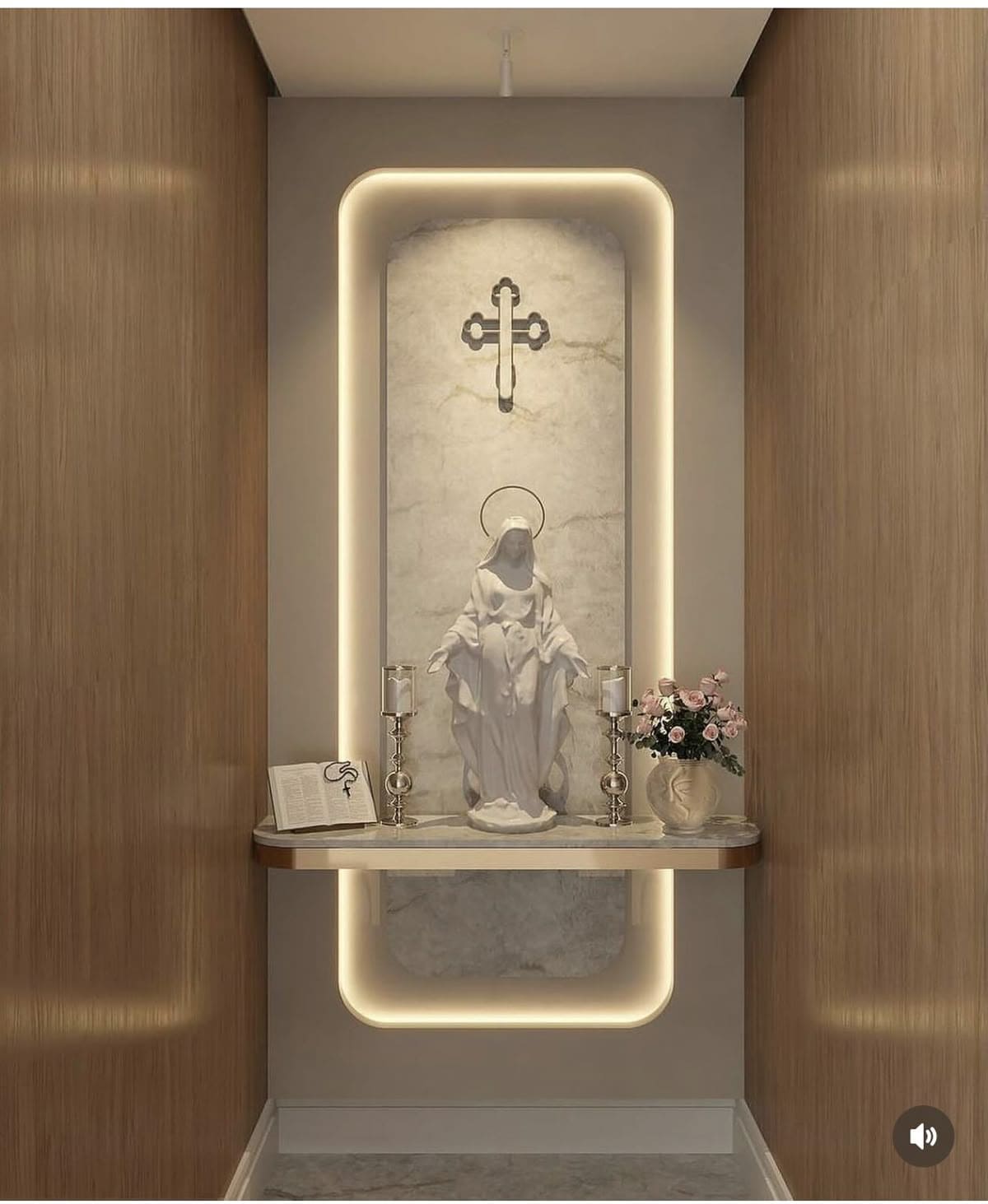 Modern Illuminated Prayer Alcove