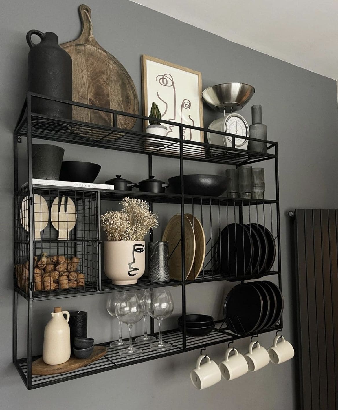 Modern Industrial Kitchen Wall Shelf