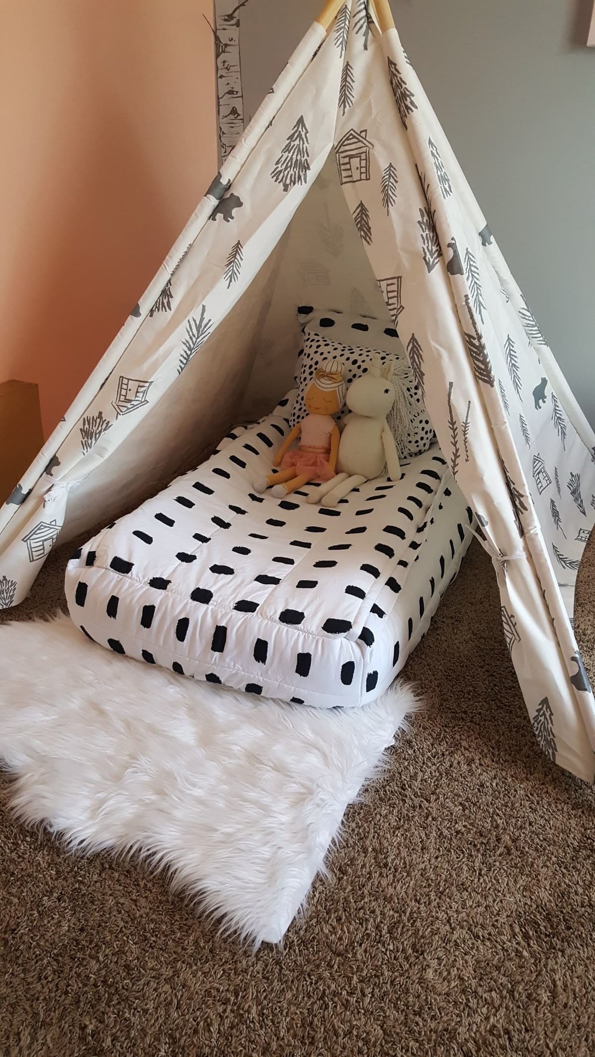 Modern Monochrome Tent Nook