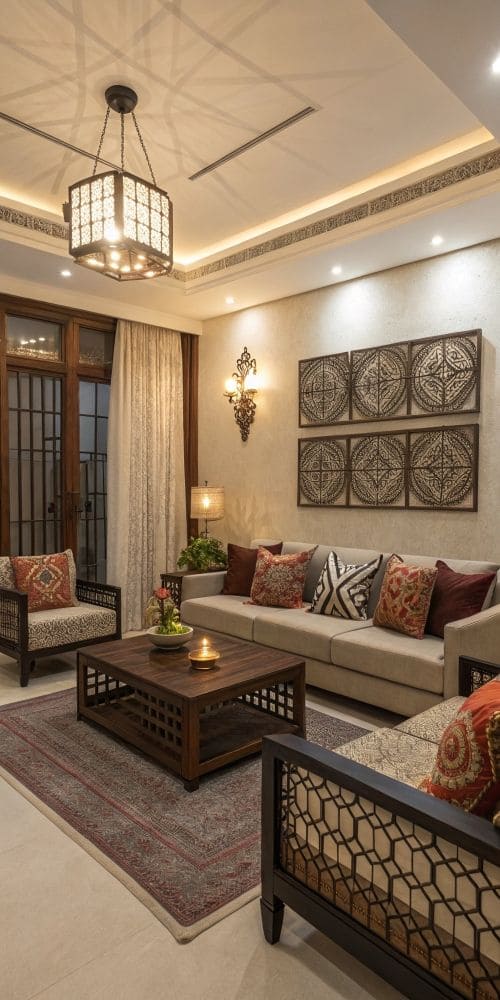 Moroccan-Inspired Living Room Elegance