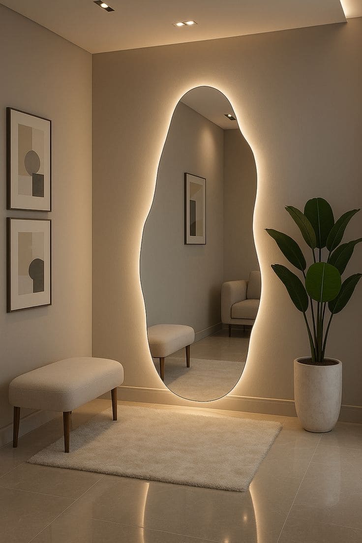 Organic Glow Statement Mirror