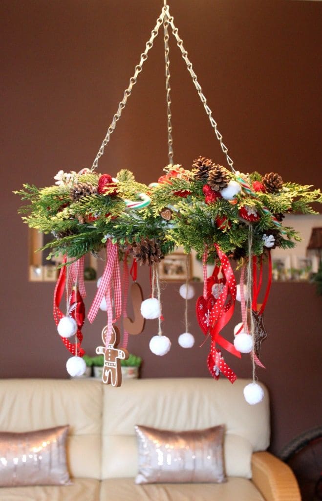 Playful Gingerbread Christmas Chandelier