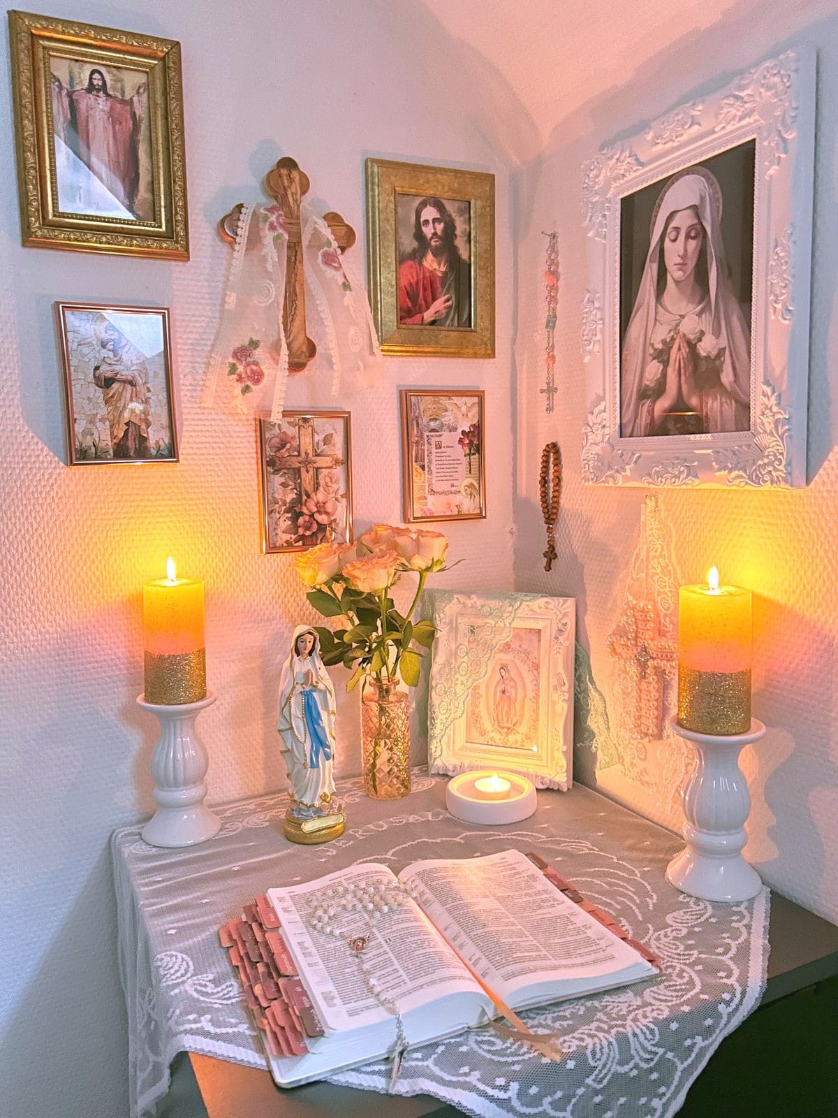 Radiant Devotional Prayer Altar
