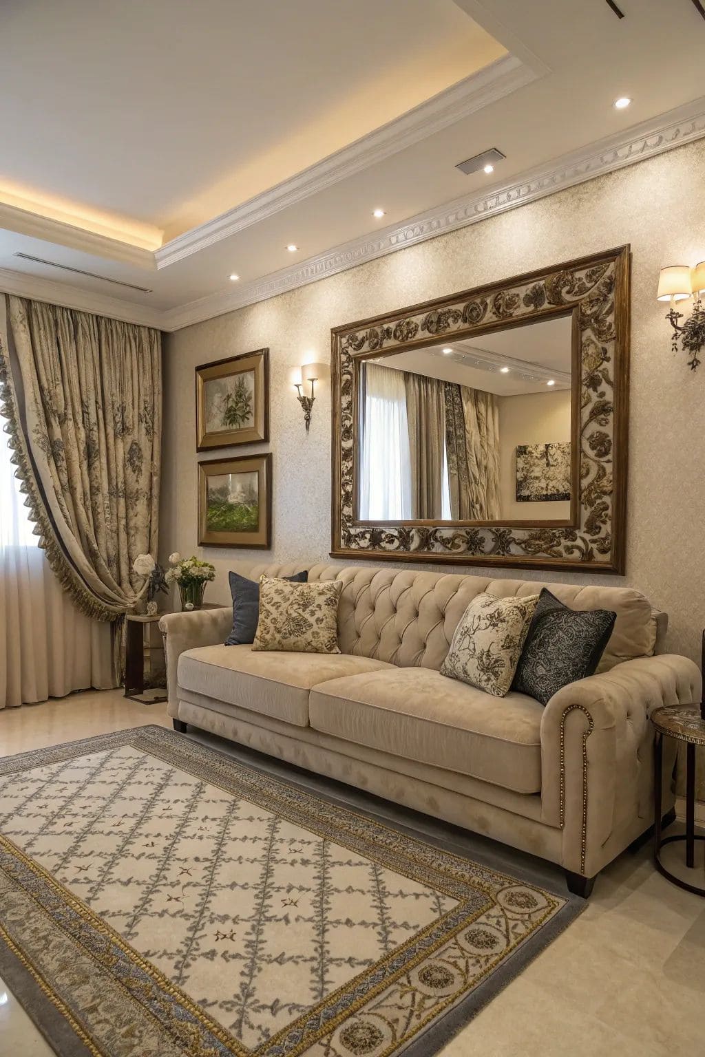 Regal Carved Frame Mirror Accent