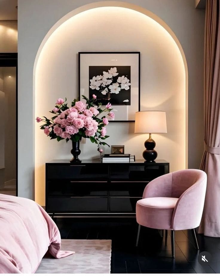Romantic Glow with Pink Peonies