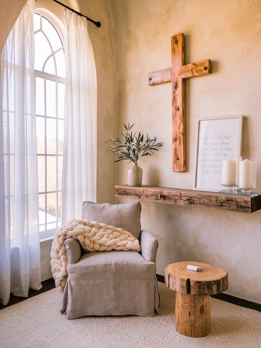 Rustic Serenity Prayer Space