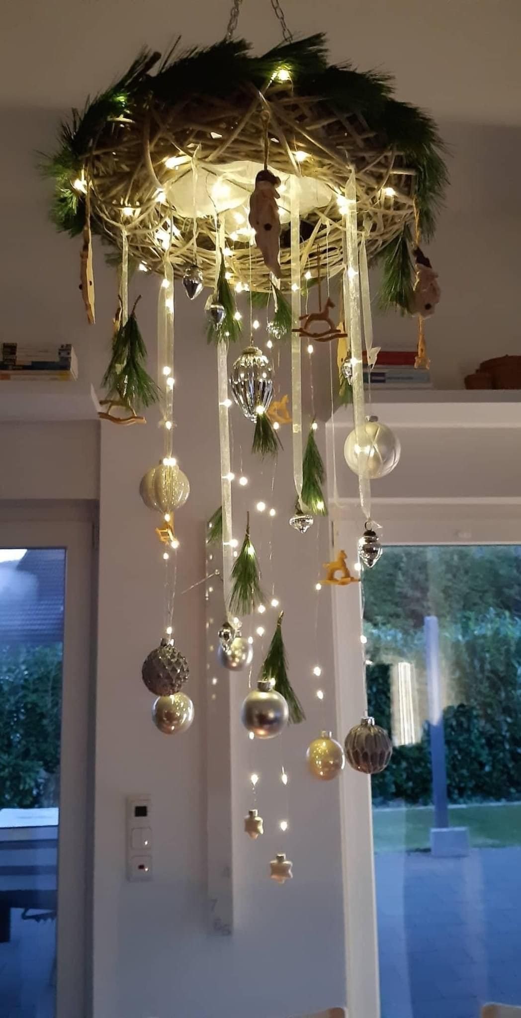 Rustic Whimsy Christmas Chandelier