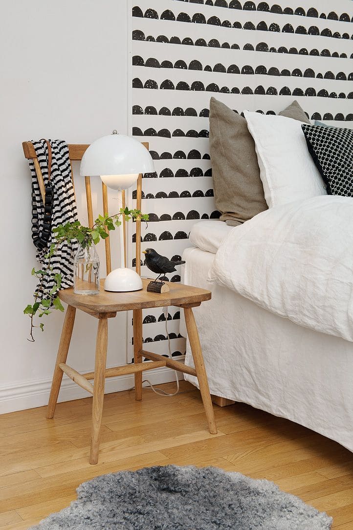Rustic Wooden Stool Nightstand