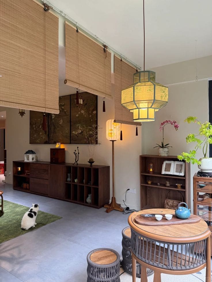 Serene Tea Room Corner