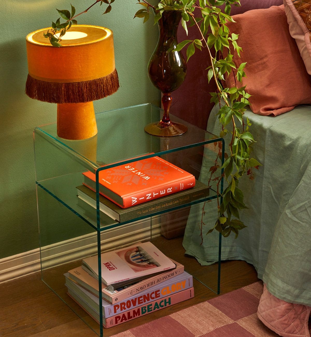 Sleek Glass Nightstand Charm
