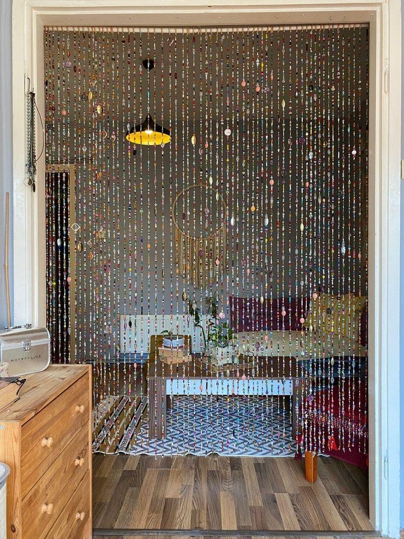 Sparkling Beaded Doorway Curtain
