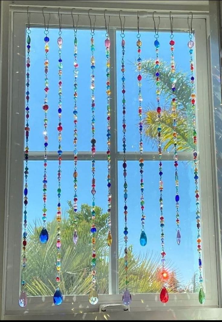 Sparkling Beaded Sunlight Curtains