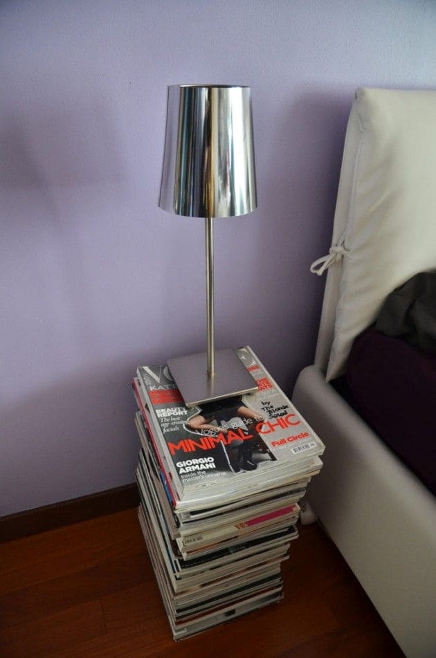 Stacked Magazine Nightstand Style