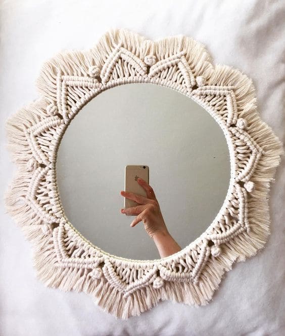 Sunburst Macramé Mirror Frame