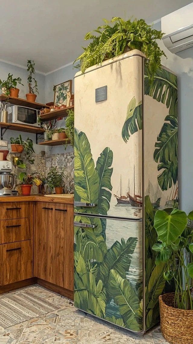 Tropical Escape Refrigerator Wrap