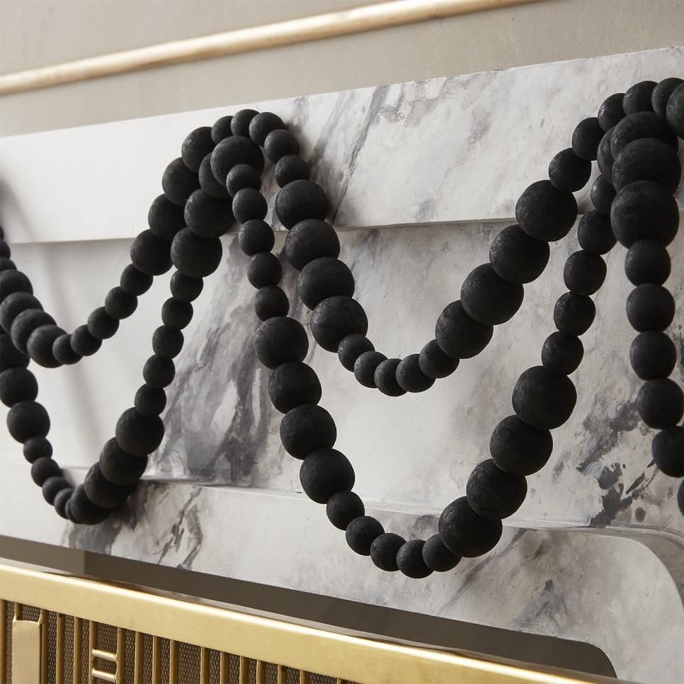 Velvet Black Bead Garland