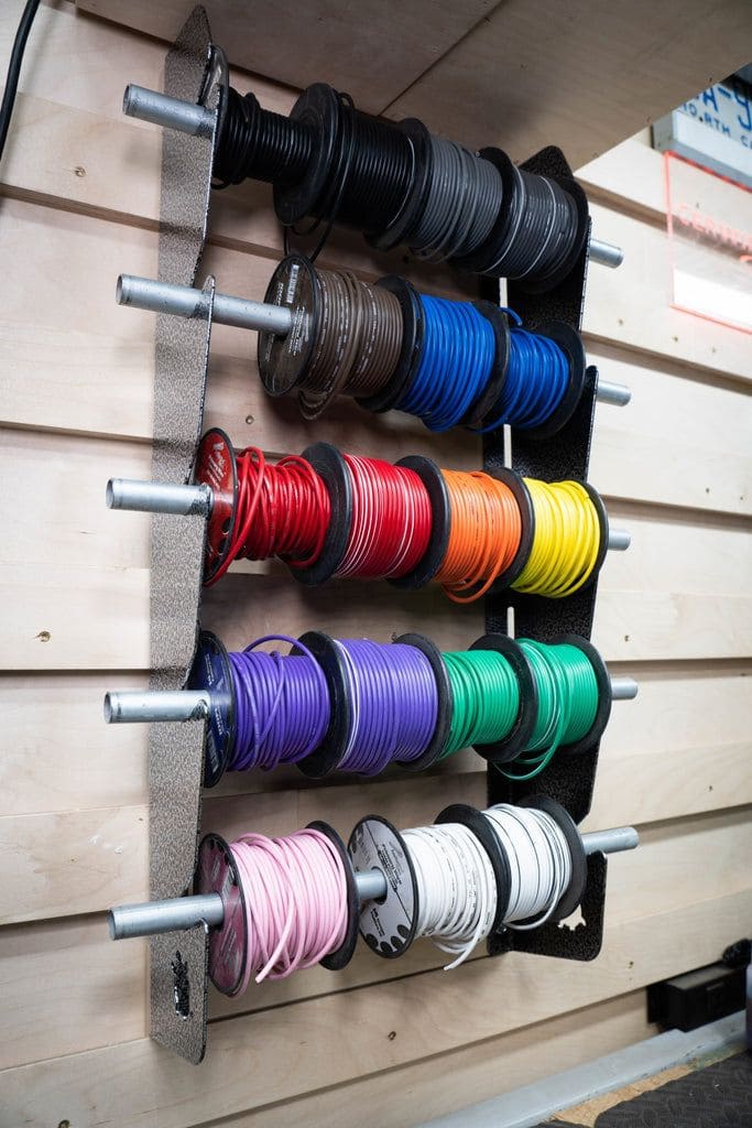 Wall-Mounted Wire Spool Rack