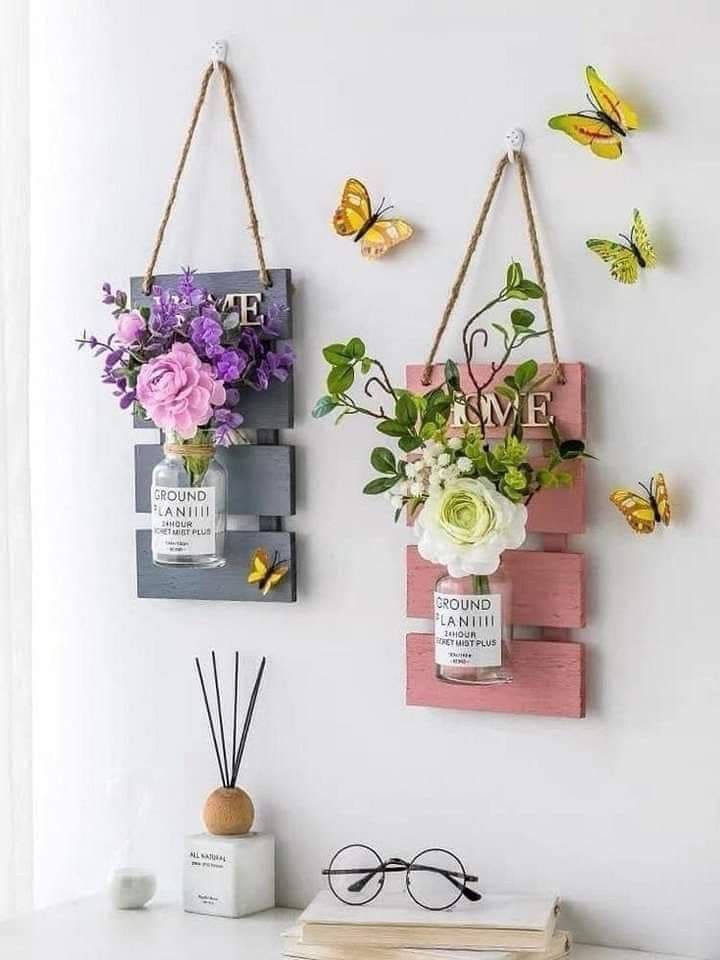 Whimsical Wall Jar Flower Hangers