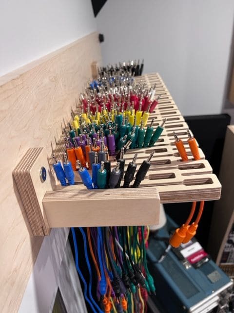 Wooden Rack Patch Cable Holder