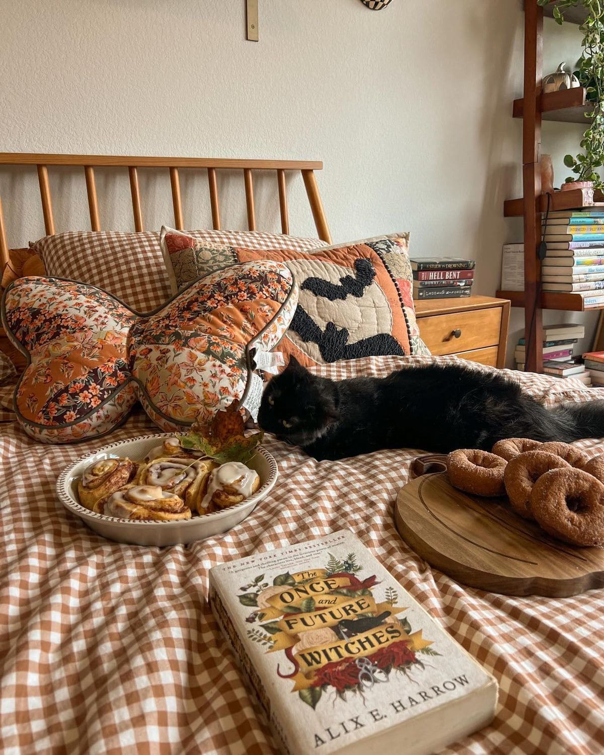 Autumn Cat and Cozy Bed Nook