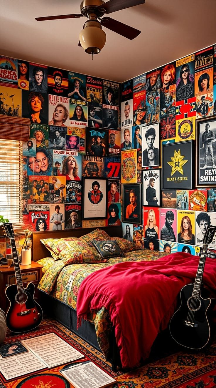 Bold Poster Paradise Bedroom
