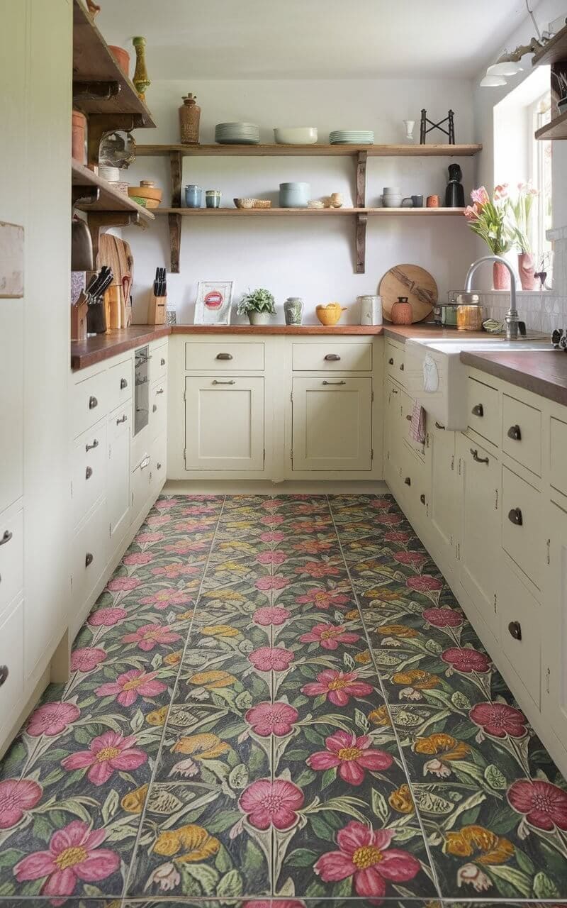 Botanical Bloom Kitchen Floor
