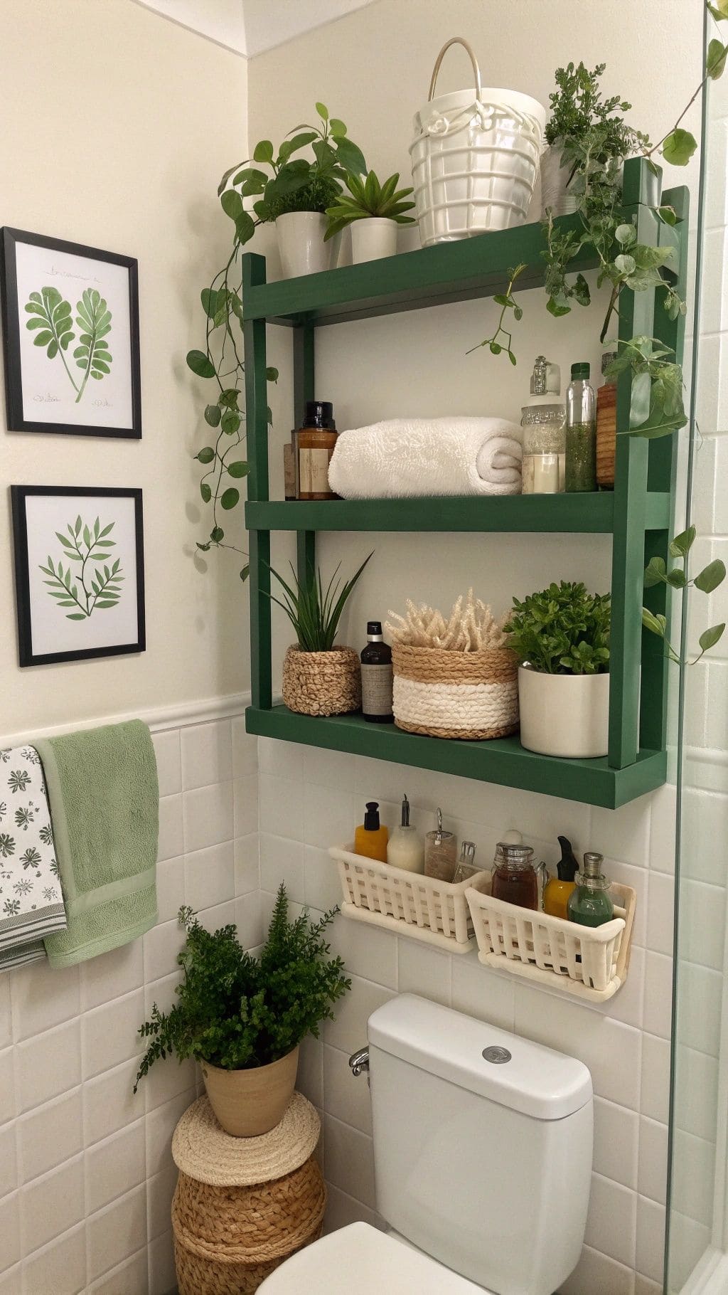 Botanical-Inspired Bathroom Storage