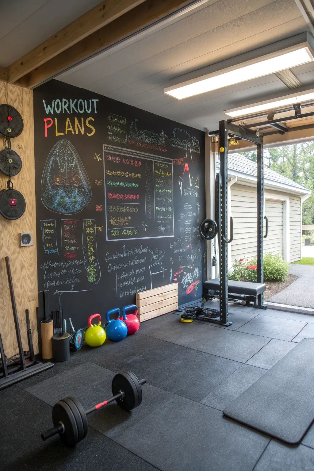 Chalkboard Power Garage Gym