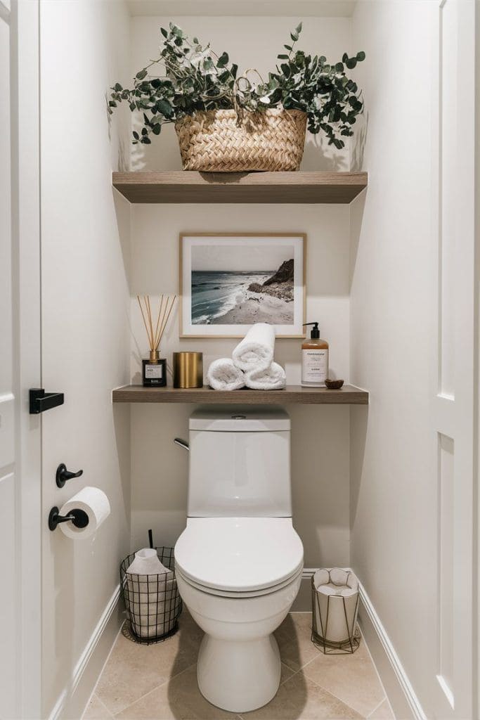 Coastal Calm Bathroom Nook