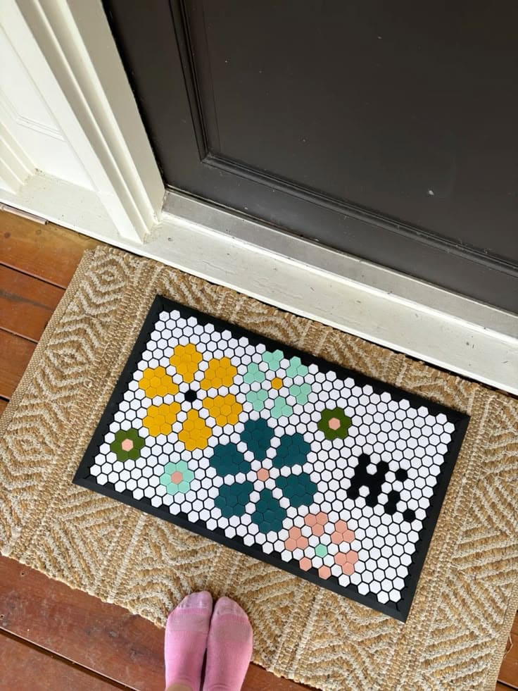 Colorful Tile-Inspired Doormat