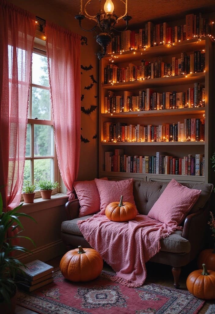 Cozy Pumpkin Reading Corner