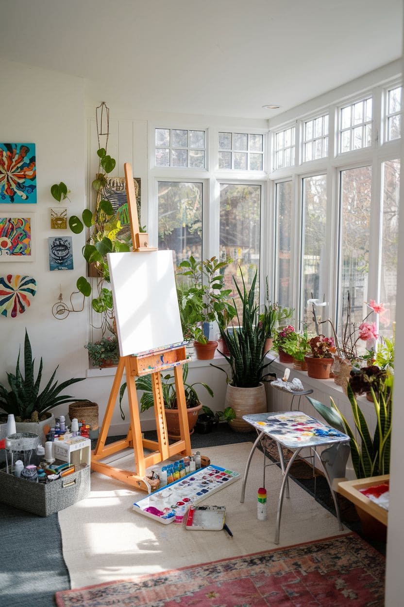 Creative Sunroom Artists Studio