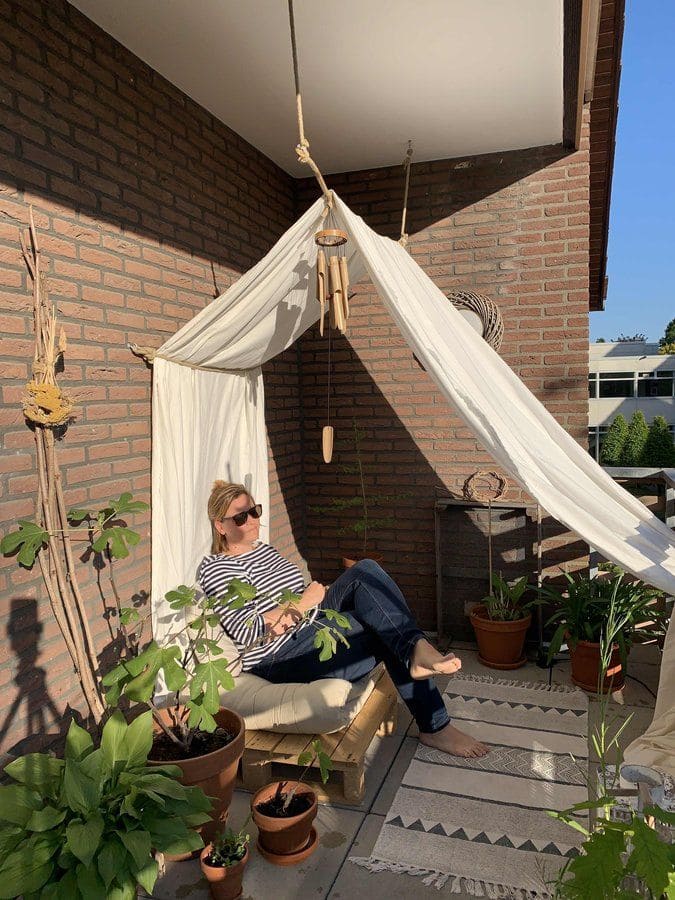 DIY Boho Balcony Canopy Nook