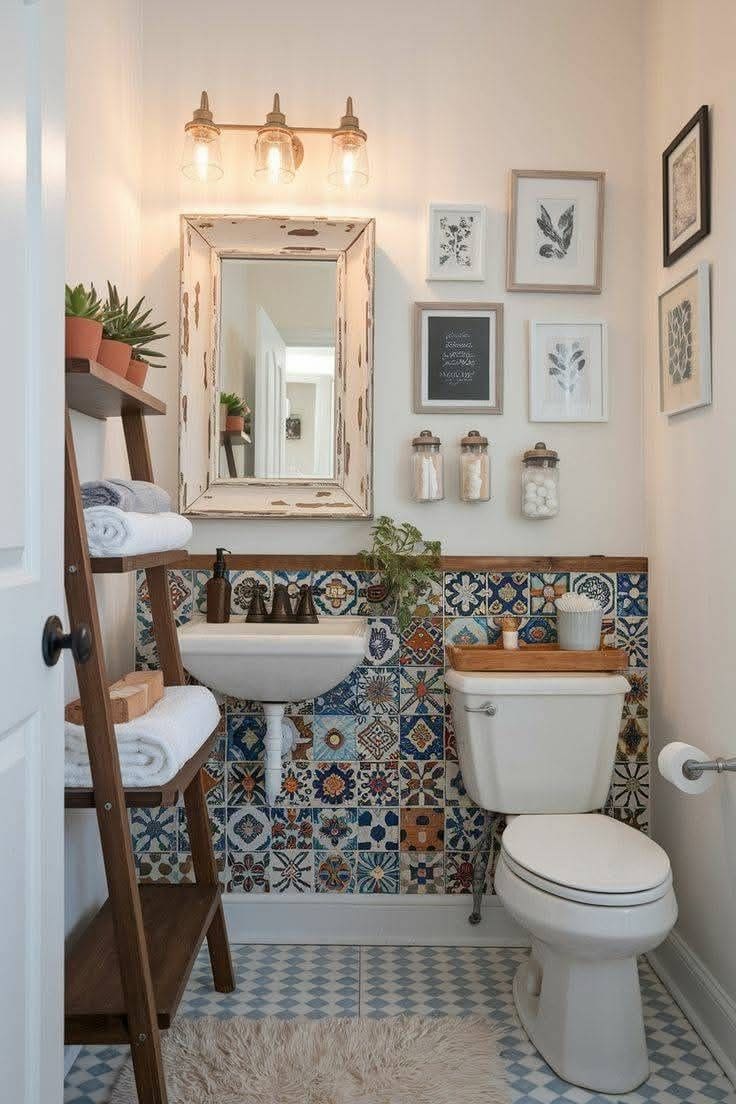 Eclectic Mexican Tile Accent Wall