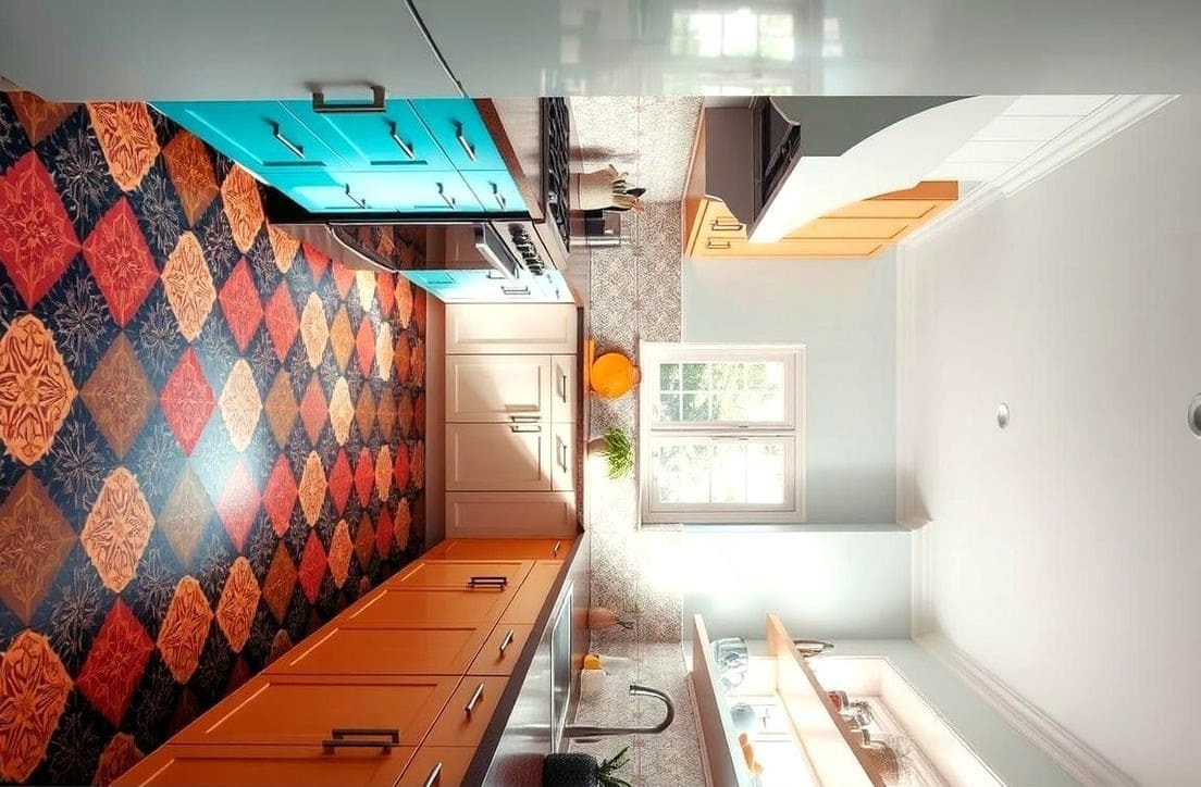 Eclectic Warmth Patterned Tile Kitchen
