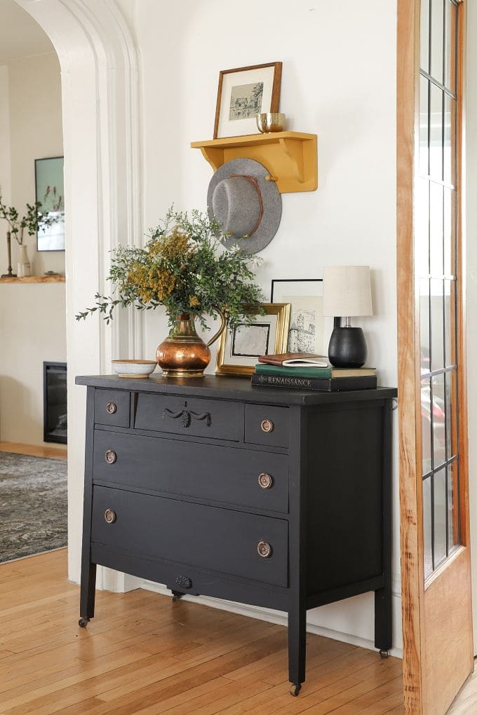 Elegant Black Dresser Styling