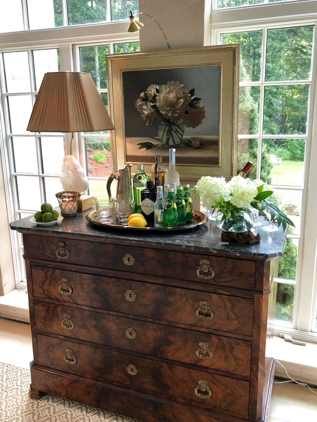 Elegant Windowside Bar Dresser