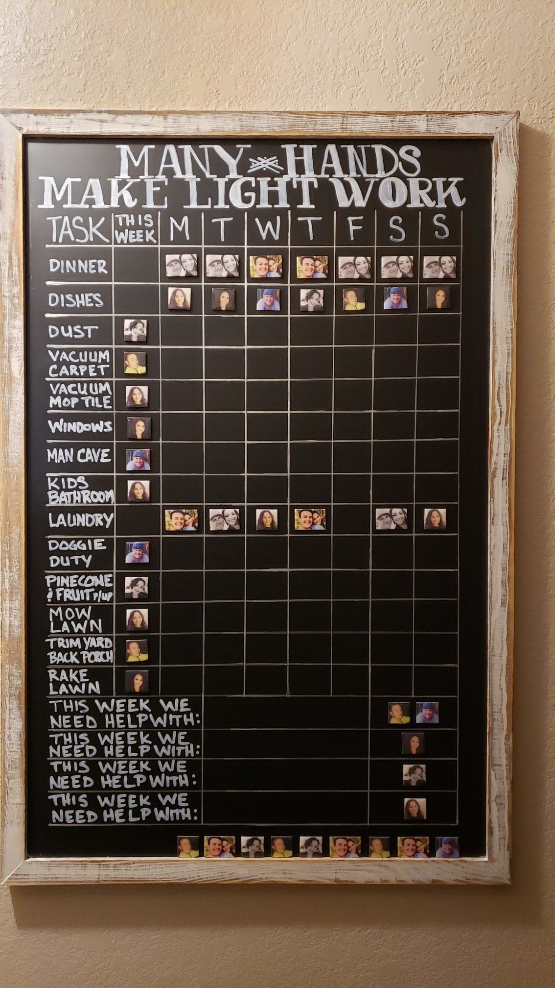 Family Teamwork Chore Board