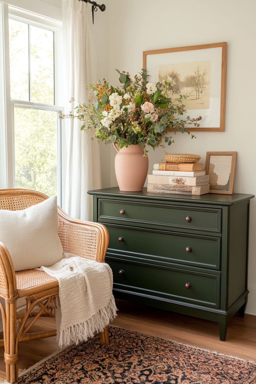 Garden-Inspired Dresser Styling