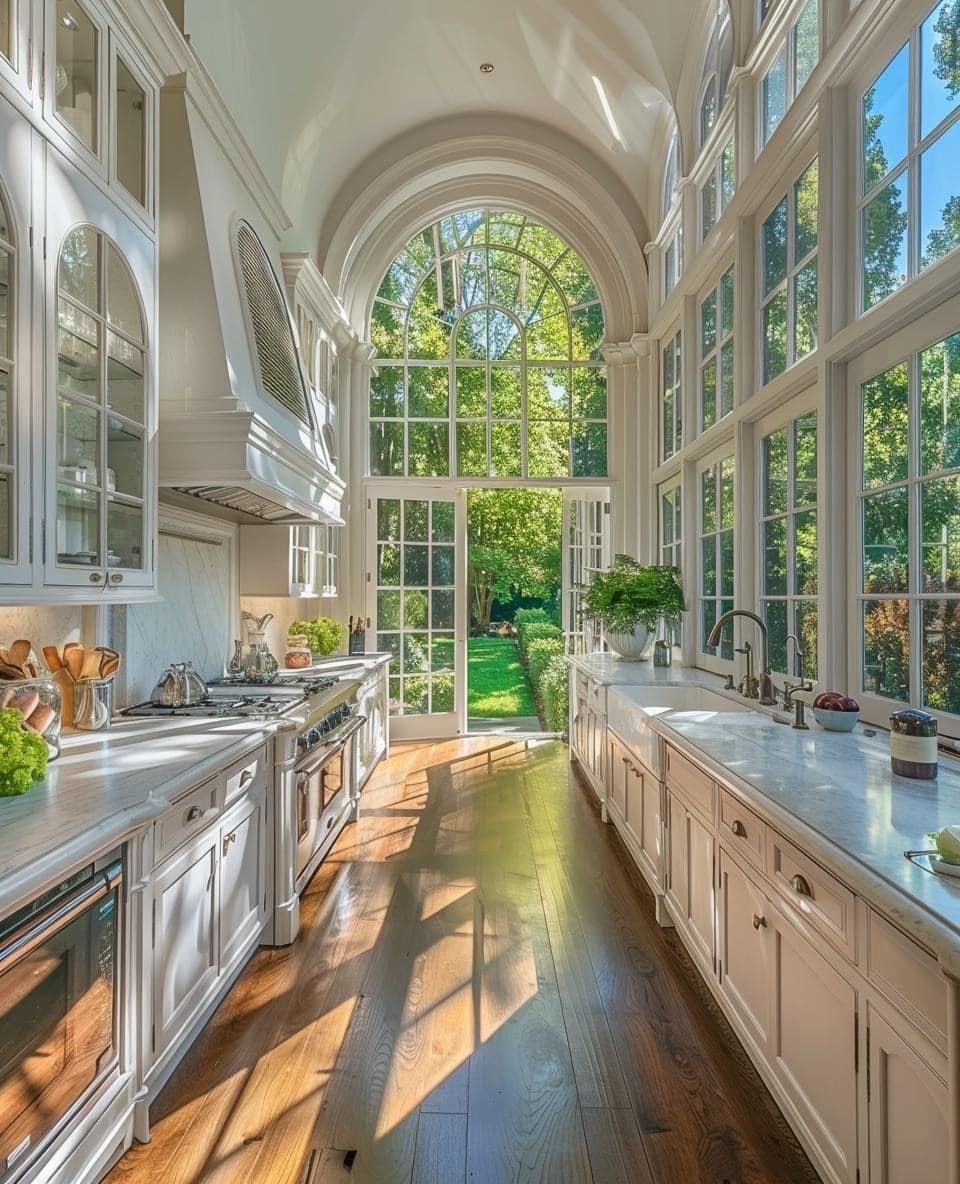 Grand Sunlit Conservatory Kitchen