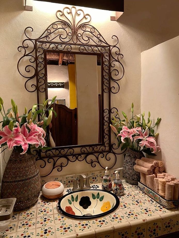 Handcrafted Elegance in Mexican Tile Vanity