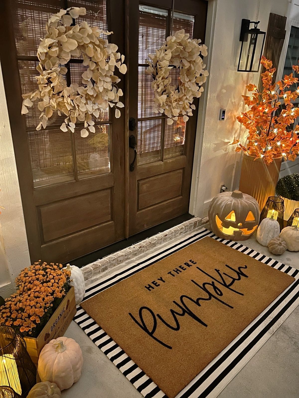 Hey There Pumpkin Doormat Setup