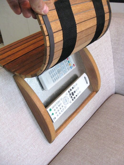 Hidden Armrest Remote Compartment