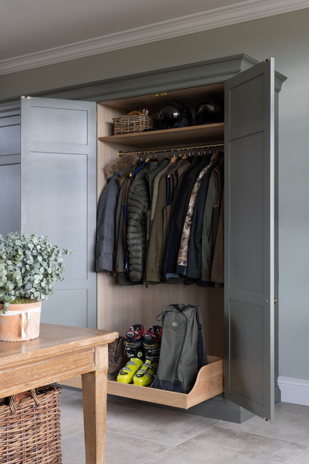 Hidden Storage Mudroom Wardrobe