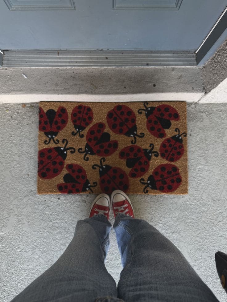 Lucky Ladybug Welcome Mat