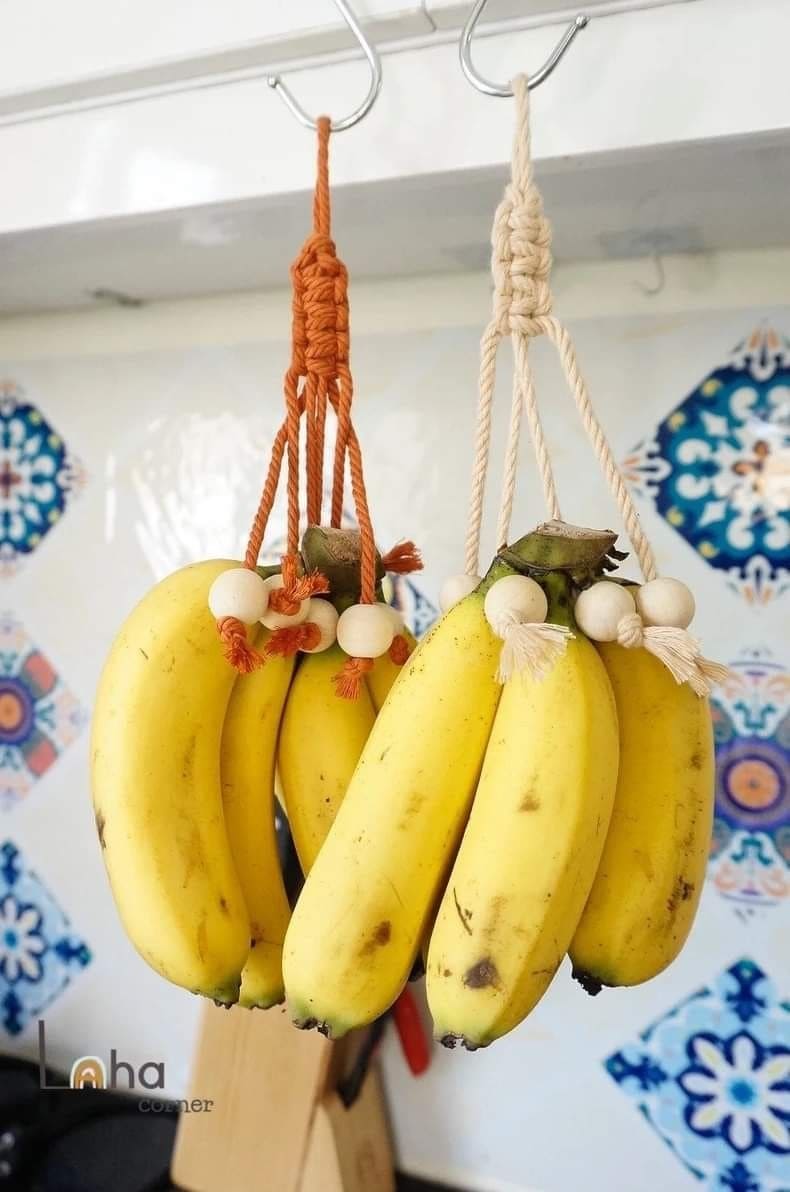 Macrame Banana Hanger Duo